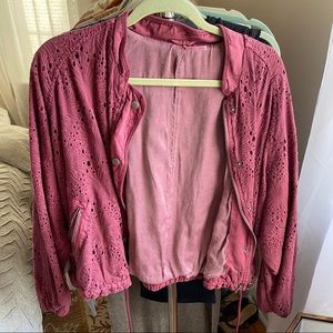 Free People eyelet bomber